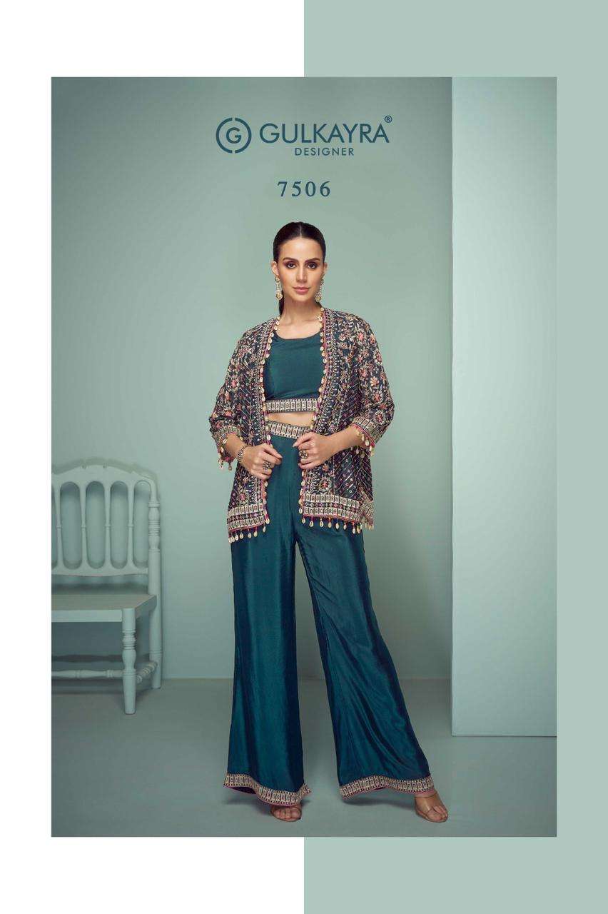 MARIYAM BY GULKAYRA DESIGNER IN REAL CHINON WITH FRONT & BACK EMBROIDERY WORK 