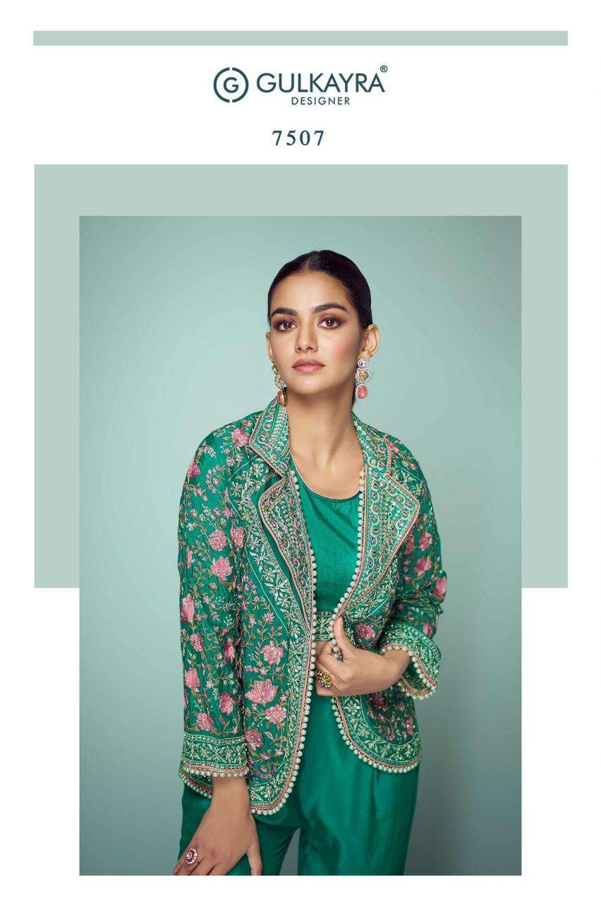 MARIYAM BY GULKAYRA DESIGNER IN REAL CHINON WITH FRONT & BACK EMBROIDERY WORK 