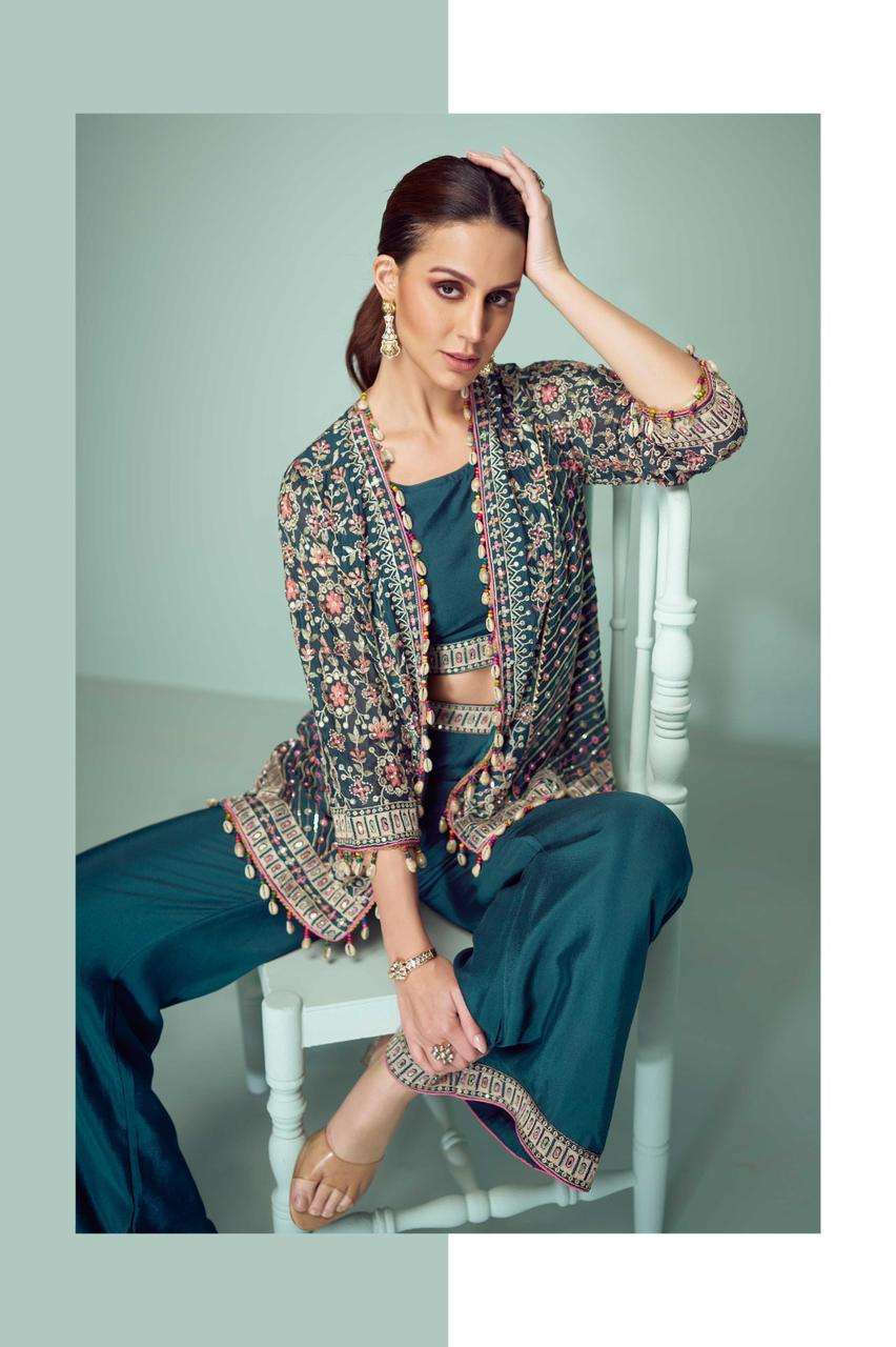 MARIYAM BY GULKAYRA DESIGNER IN REAL CHINON WITH FRONT & BACK EMBROIDERY WORK 