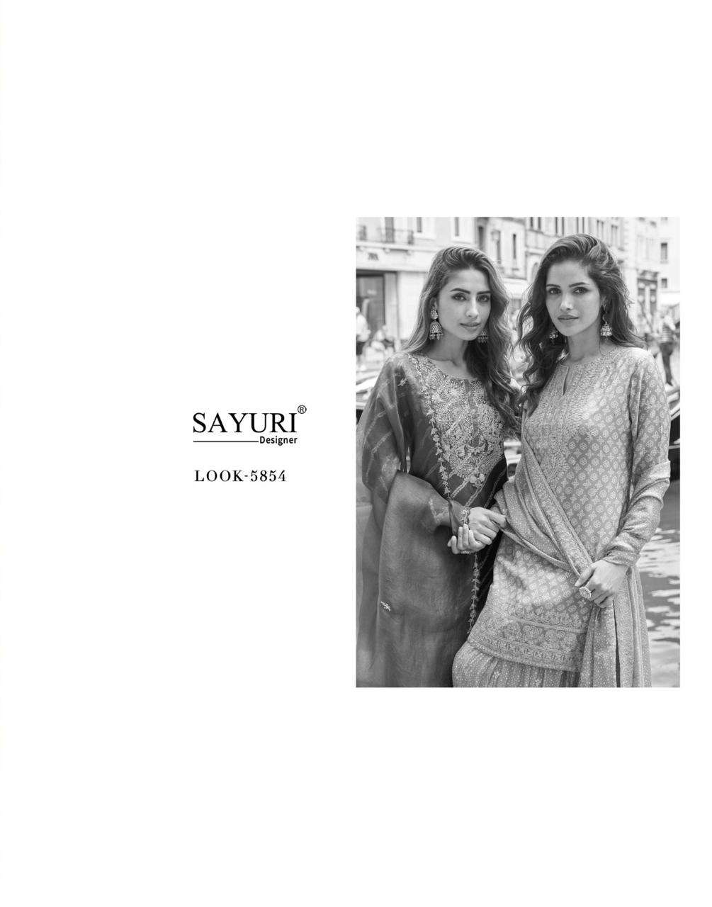MEENA BY SAYURI DESIGNER IN REAL PREMIUM CHINON SILK WITH EMBROIDERED WORK 
