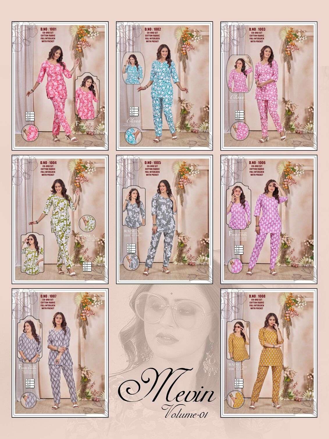 MEVIN VOL-1 BY TEXOFAB IN COTTON FABRICS WITH POCKET FULL INTERLOCK SIZE PER PCS 