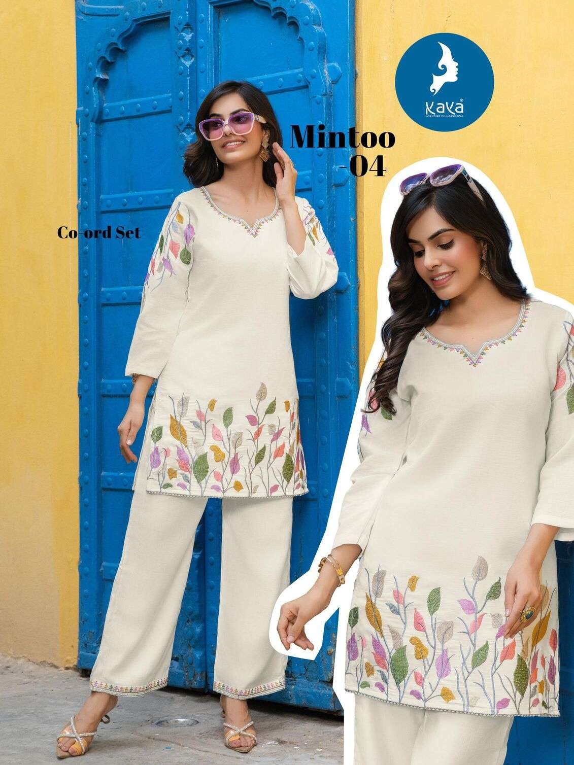 MINTOO BY KAYA KURTI IN VERTICAN SILK 2 PIECE CO-ORD SET CONCEPT WITH RICH COMBINATION 