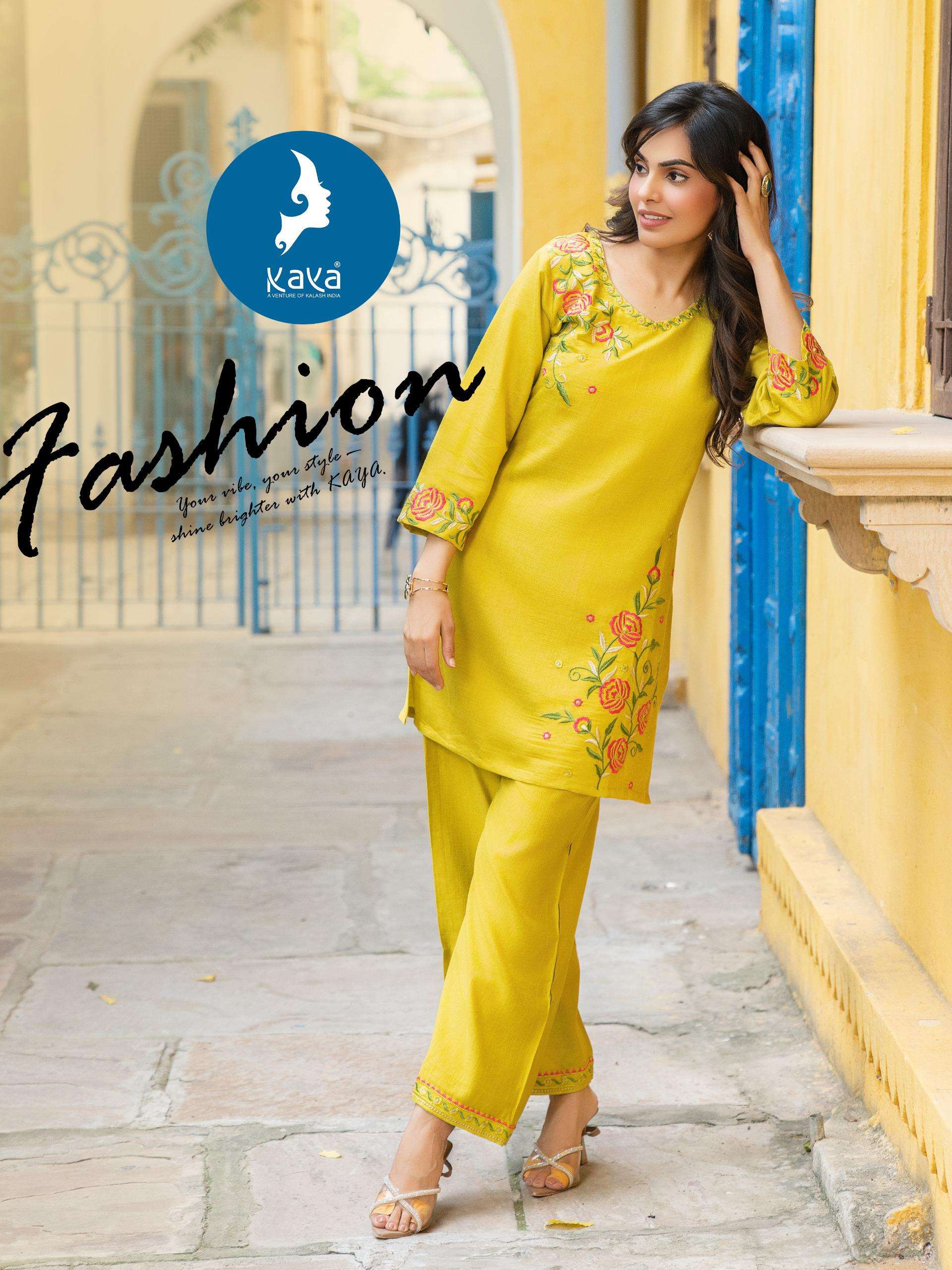 MINTOO BY KAYA KURTI IN VERTICAN SILK 2 PIECE CO-ORD SET CONCEPT WITH RICH COMBINATION 
