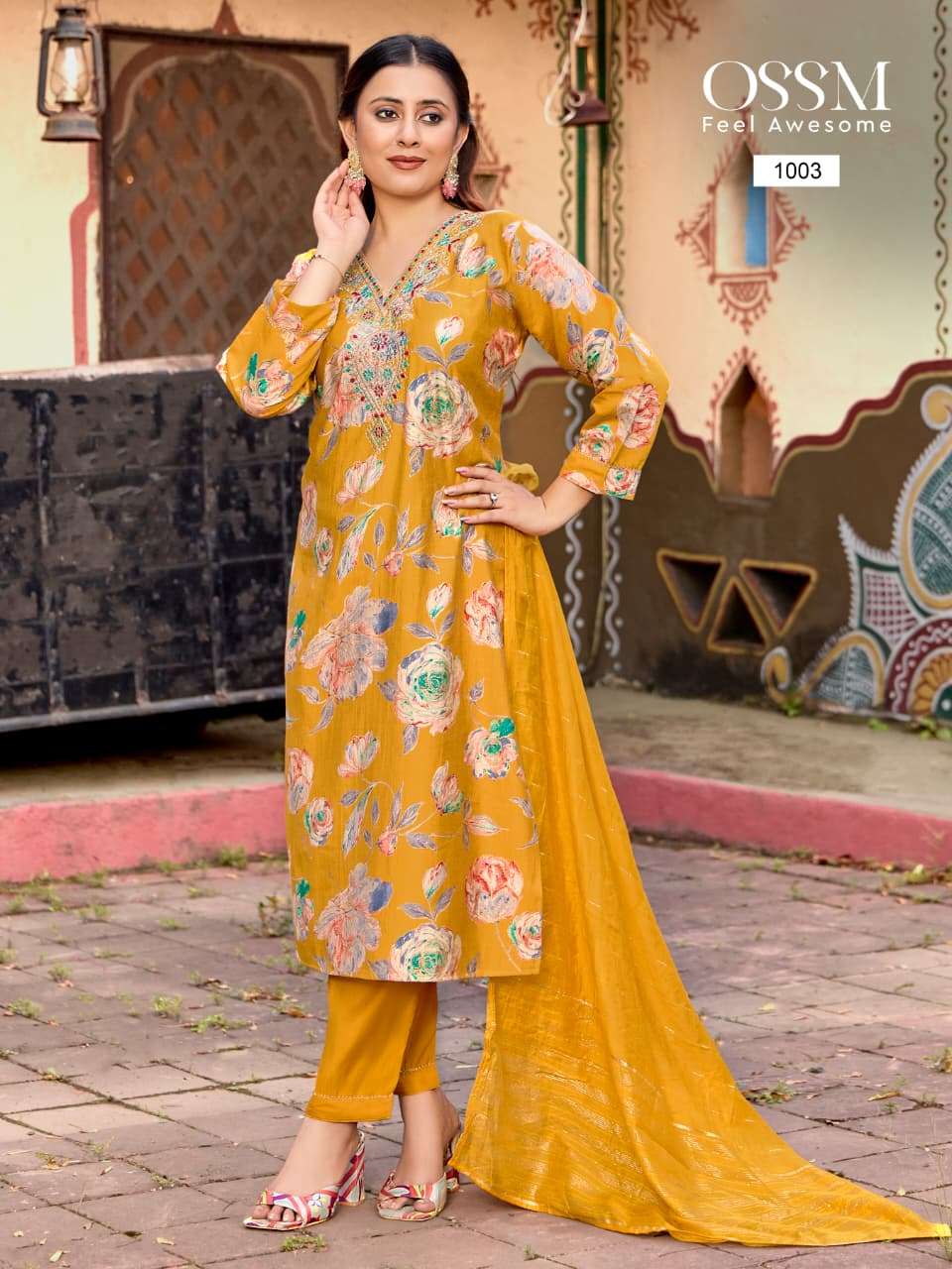 MUSKAN VOL-9 BY OSSM IN PREMIUM VETICAN SILK FOIL PRINT WITH EMBROIDERY WORK