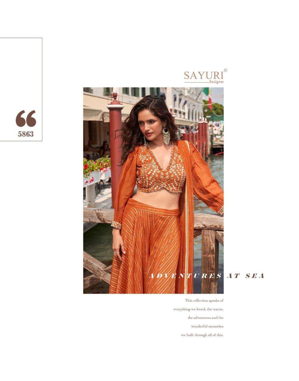 NAINA BY SAYURI DESIGNER IN PURE VISCOS JACQUARD SILK WITH EMBROIDERED SILK BLOUSE 