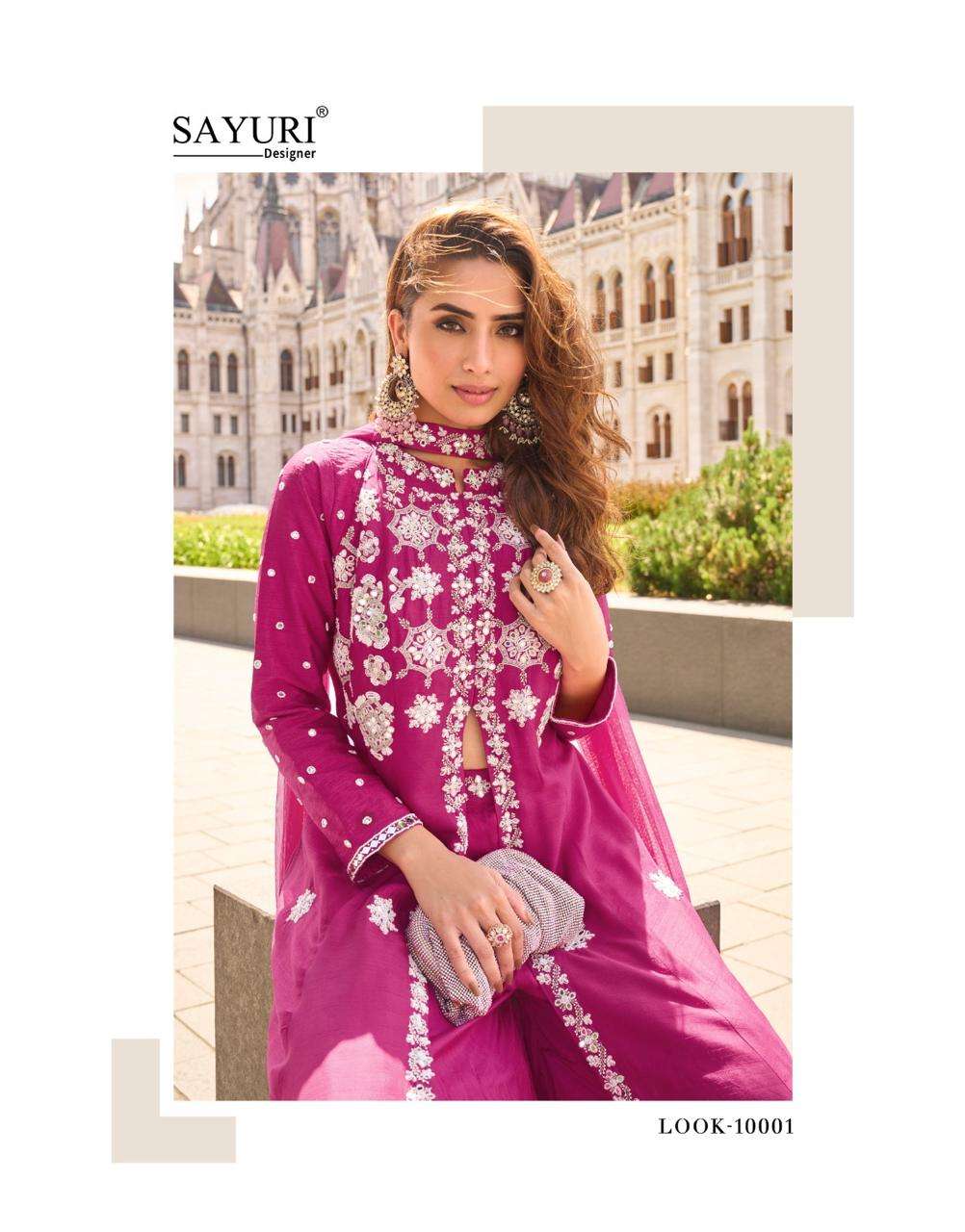 NARGIS BY SAYURI DESIGNER IN REAL ORGANZA SILK WITH HEAVY EMBROIDERED WORK 