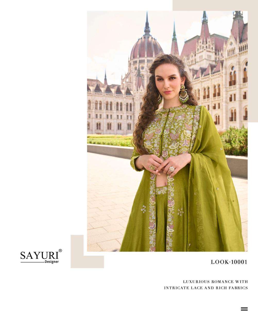 NARGIS BY SAYURI DESIGNER IN REAL ORGANZA SILK WITH HEAVY EMBROIDERED WORK 