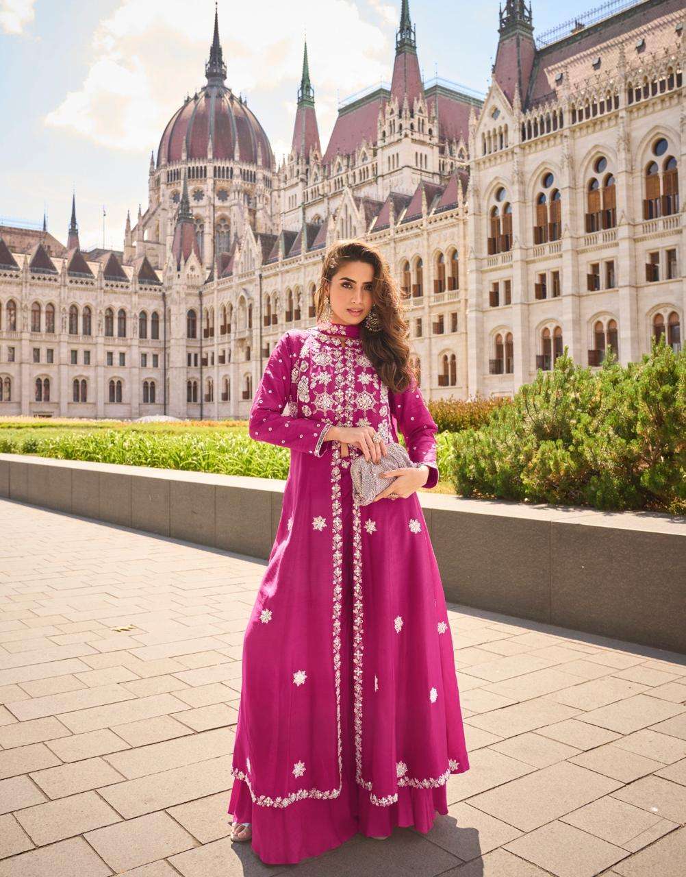 NARGIS BY SAYURI DESIGNER IN REAL ORGANZA SILK WITH HEAVY EMBROIDERED WORK 