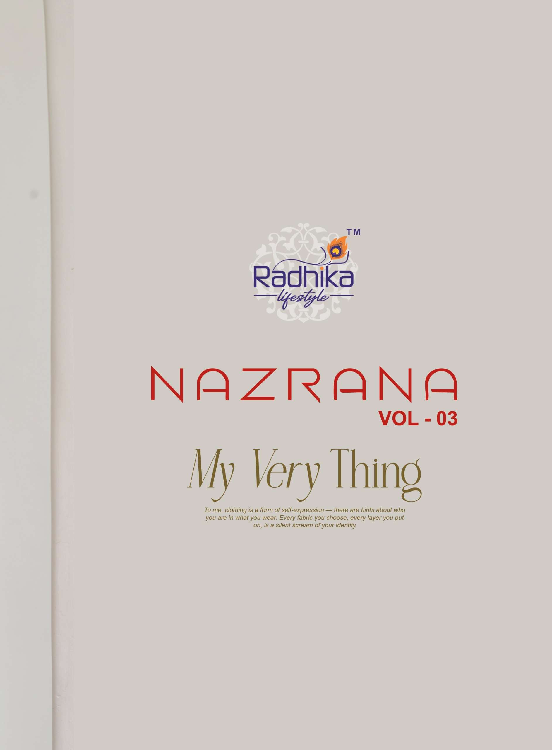 NAZRANA VOL 3 BY RADHIKA LIFESTYLE IN JAM SATIN DISCHARGE PRINT WITH EMBROIDERY WORK