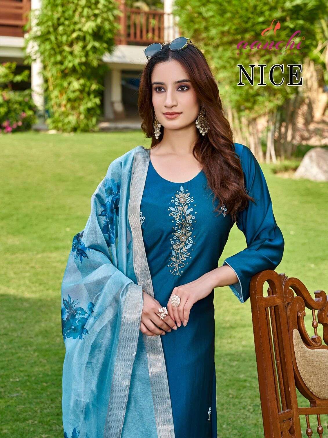 NICE BY AANCHI IN RANGEELA SILK WITH FANCY DIGITAL DUPATTA 3 PCS SET STRAIGHT CONCEPT 