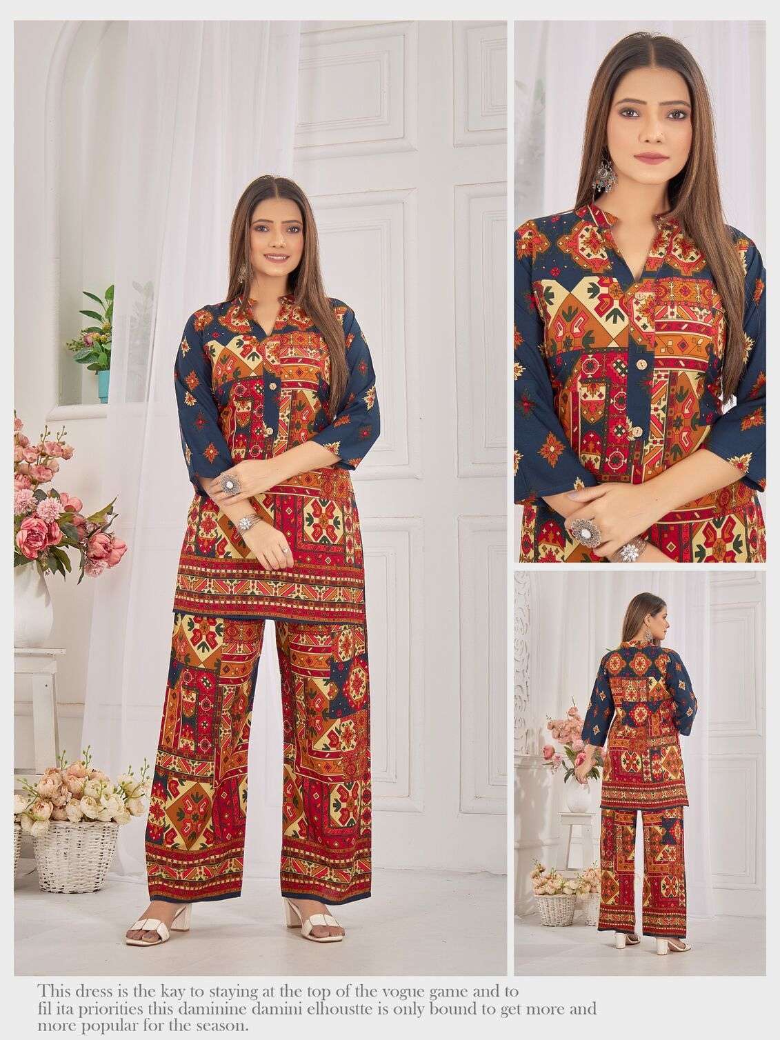 NIGHTY FOR U PRESENT PREMIUM RAYON CO-ORD SET WITH DIGITAL PRINT 