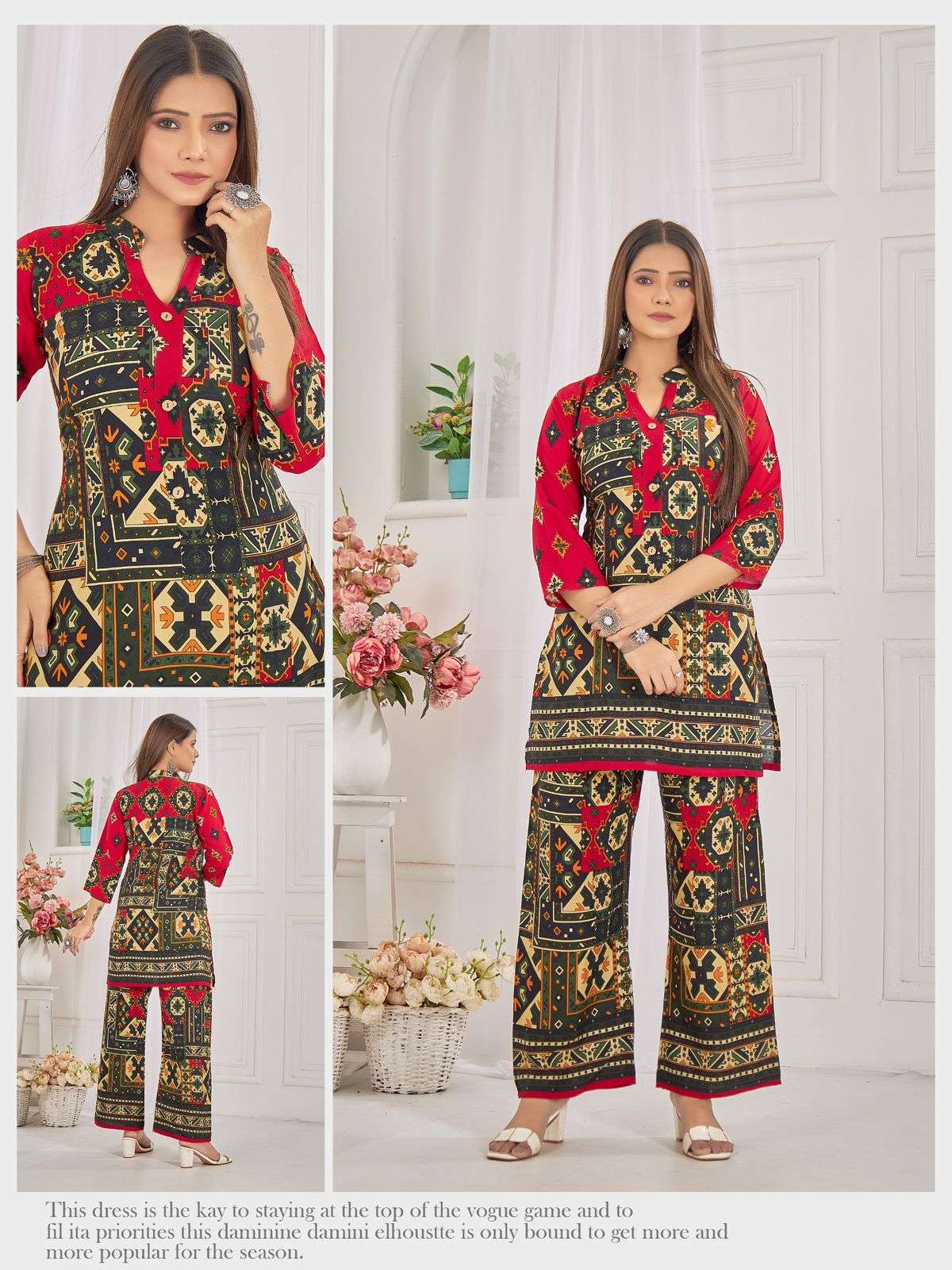 NIGHTY FOR U PRESENT PREMIUM RAYON CO-ORD SET WITH DIGITAL PRINT 