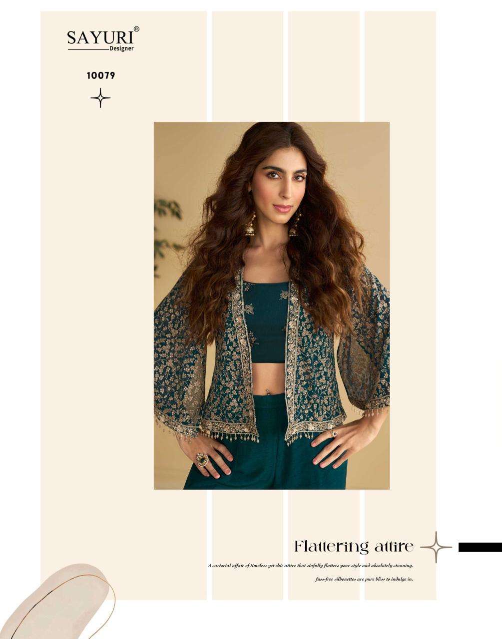 NITYA BY SAYURI DESIGNER IN REAL PREMIUM SILK WITH HEAVY EMBROIDERED FRONT AND BACK WORK JACKET 