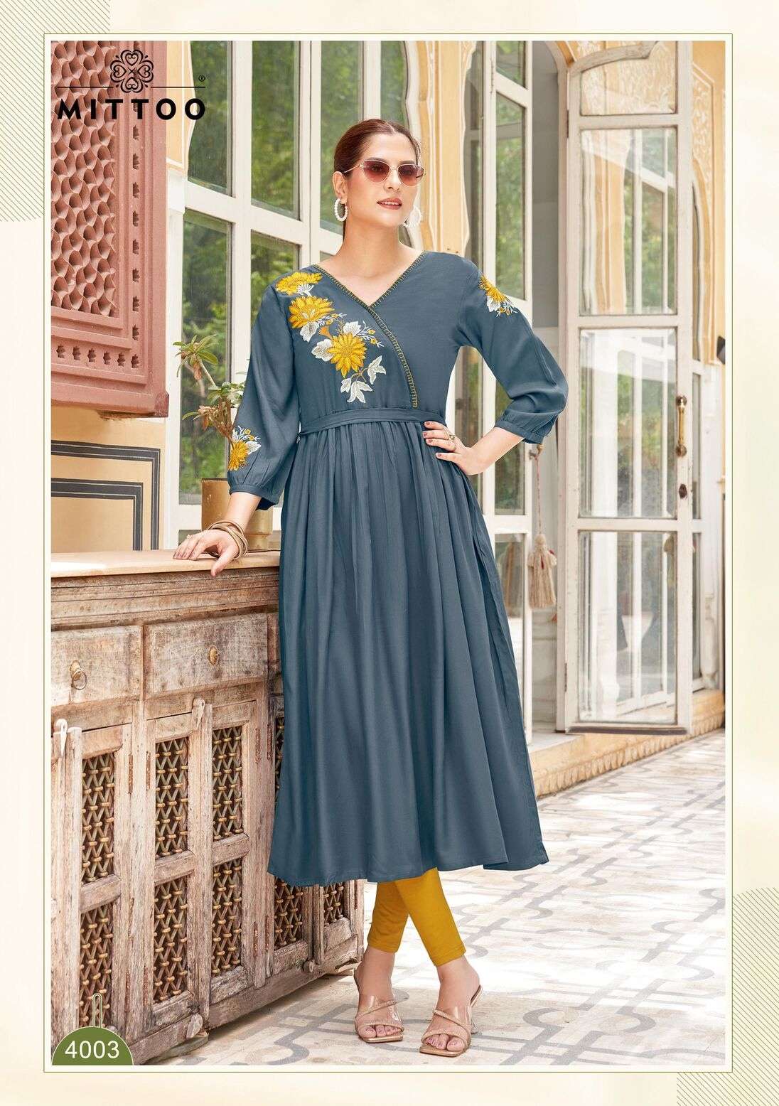 NORA BY MITTOO IN HEAVY RAYON WITH HANDWORK ANARKALI STYLE 