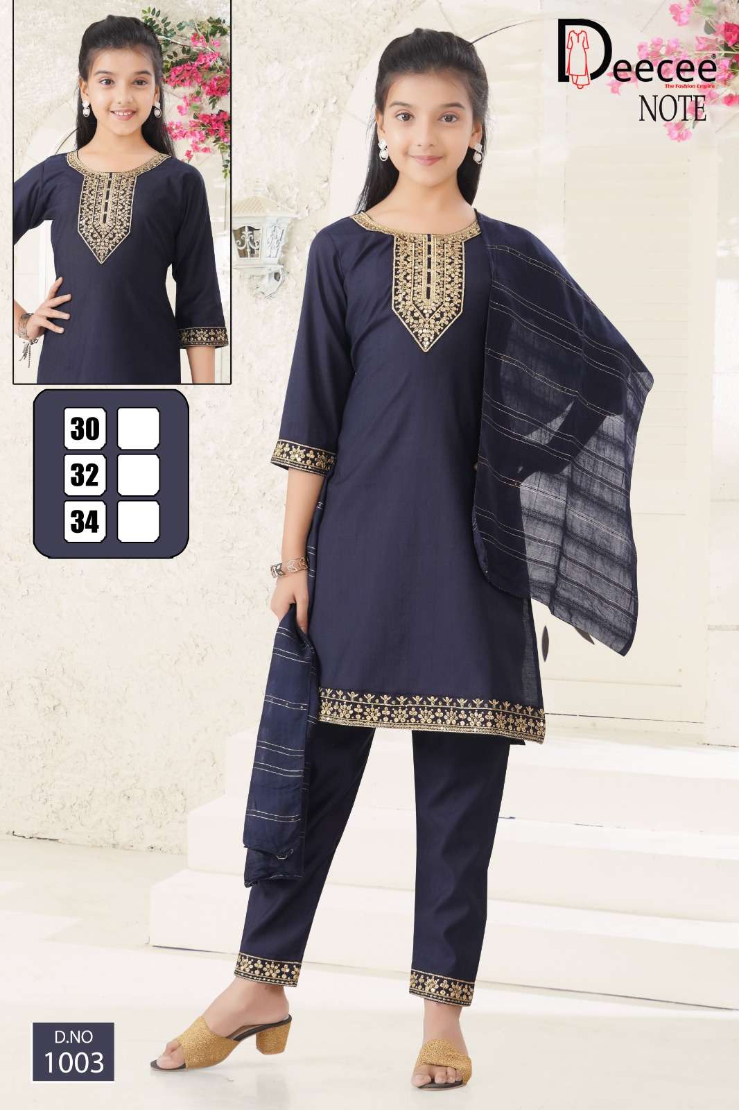 NOTE BY DEECEE IN VATICAN PLAIN FABRICS WITH SEQUENCE NECK DESIGN 