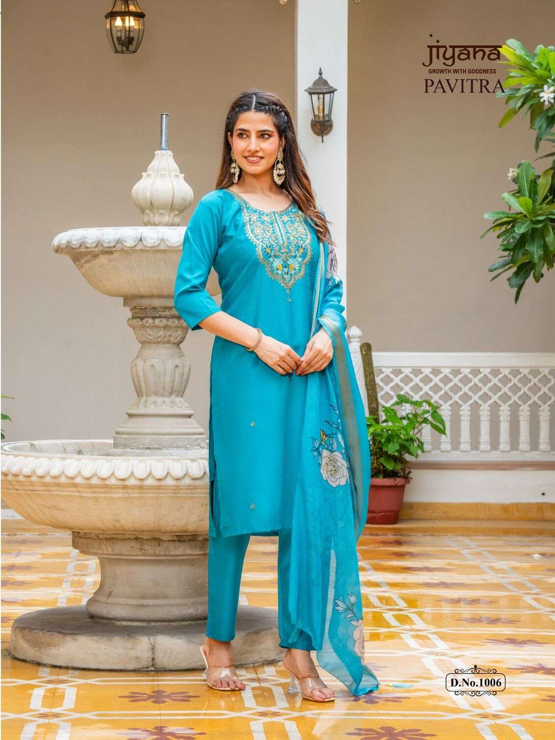 PAVITRA BY JIYANA IN GADWAL SILK FABRIC WITH CHANDERI DIGITAL PRINT DUPPATA 