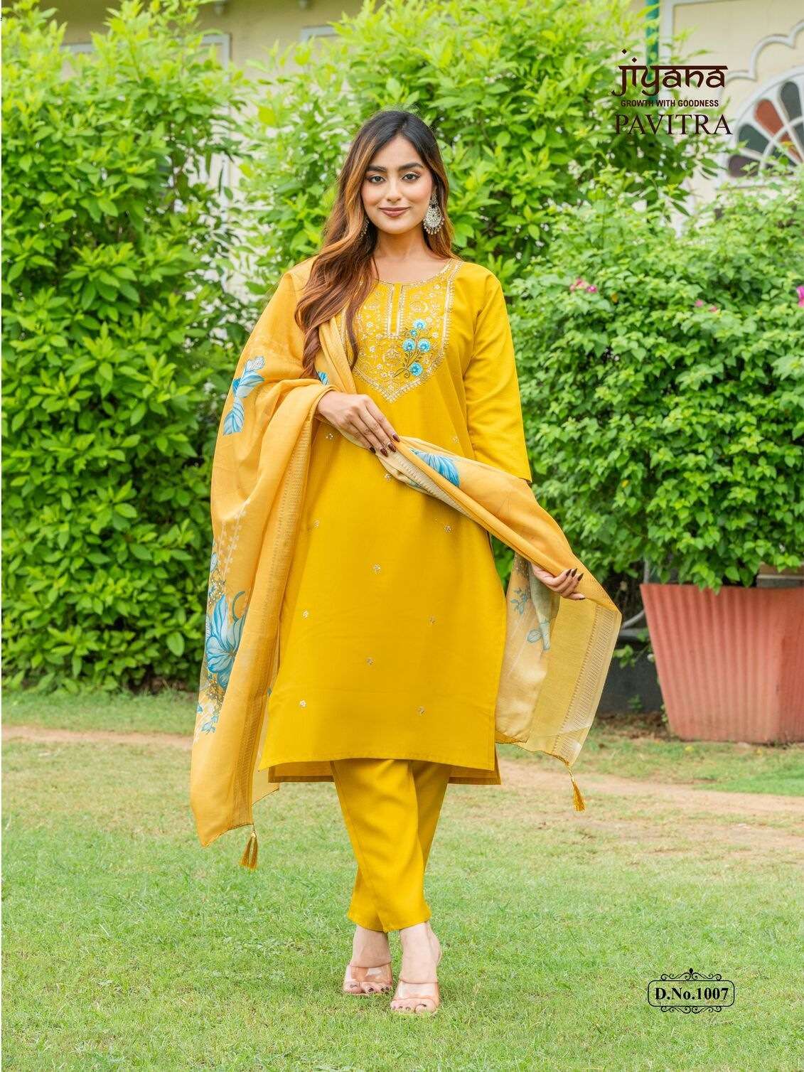 PAVITRA BY JIYANA IN GADWAL SILK FABRIC WITH CHANDERI DIGITAL PRINT DUPPATA 