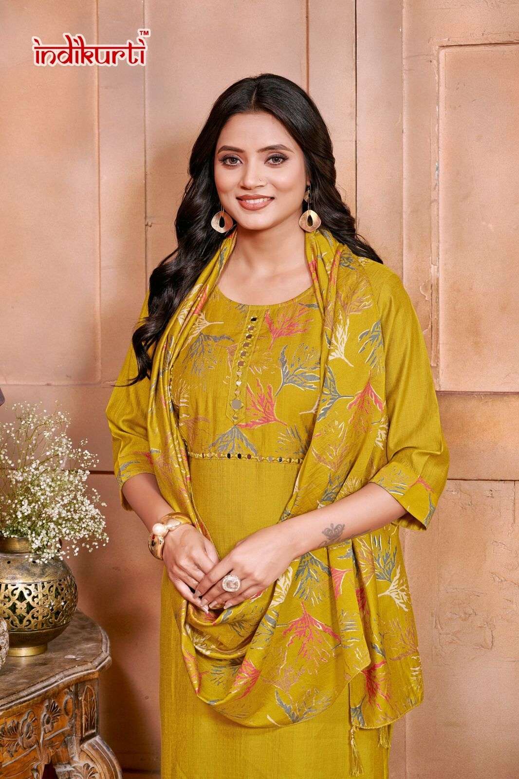 PAYAL VOL-2 BY INDIKURTI IN VETICAN PRINT WITH FANCY EMBROIDERY WORK