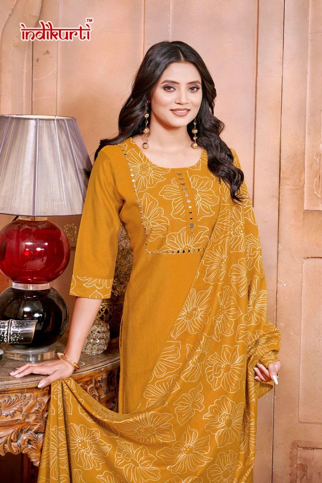 PAYAL VOL-2 BY INDIKURTI IN VETICAN PRINT WITH FANCY EMBROIDERY WORK