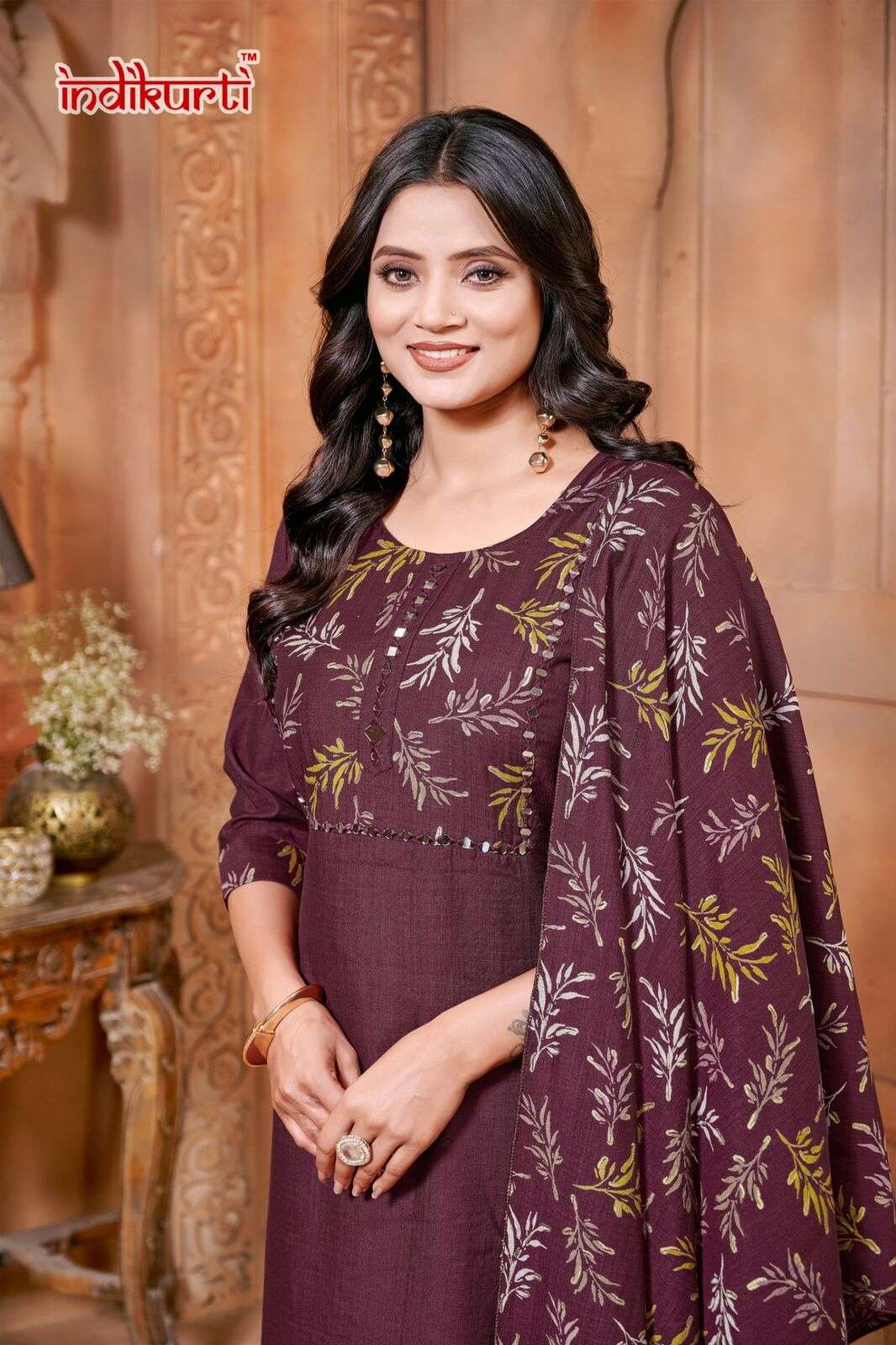 PAYAL VOL-2 BY INDIKURTI IN VETICAN PRINT WITH FANCY EMBROIDERY WORK