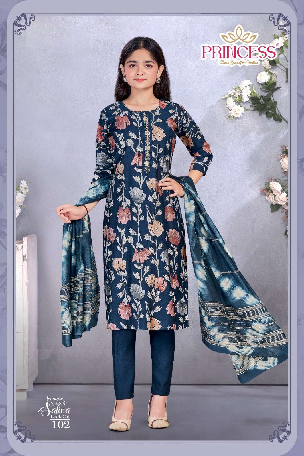 PRINCESS CREATION PRESENT NEW TEENAGE SALINA LOOK IN VATICAN PRINT GIRL SET 