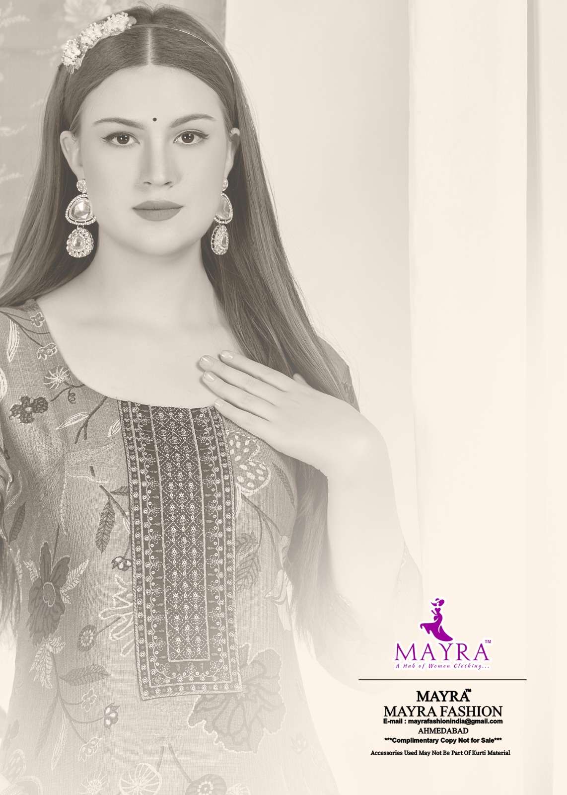 PUSHPA-4 BY MAYRA FASHION IN HEAVY VERTICAN PRINT WITH SEQUENCE EMBROIDERY WORK