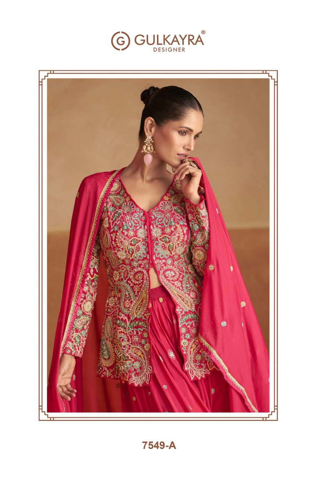 RAIMA BY GULKAYRA DESIGNER IN REAL CHINON WITH HEAVY EMBROIDERY WORK 
