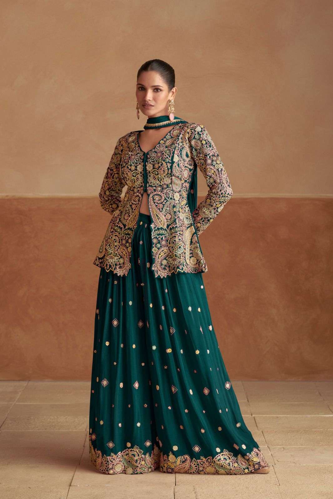 RAIMA BY GULKAYRA DESIGNER IN REAL CHINON WITH HEAVY EMBROIDERY WORK 