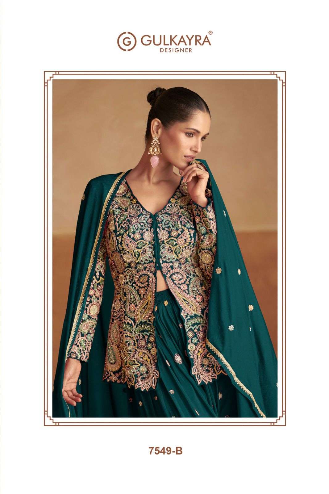 RAIMA BY GULKAYRA DESIGNER IN REAL CHINON WITH HEAVY EMBROIDERY WORK 