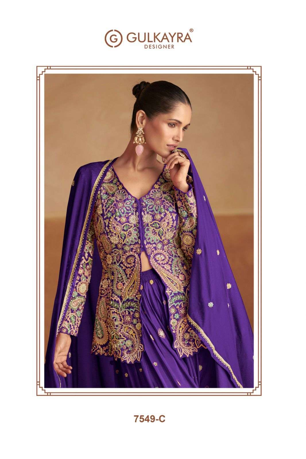 RAIMA BY GULKAYRA DESIGNER IN REAL CHINON WITH HEAVY EMBROIDERY WORK 