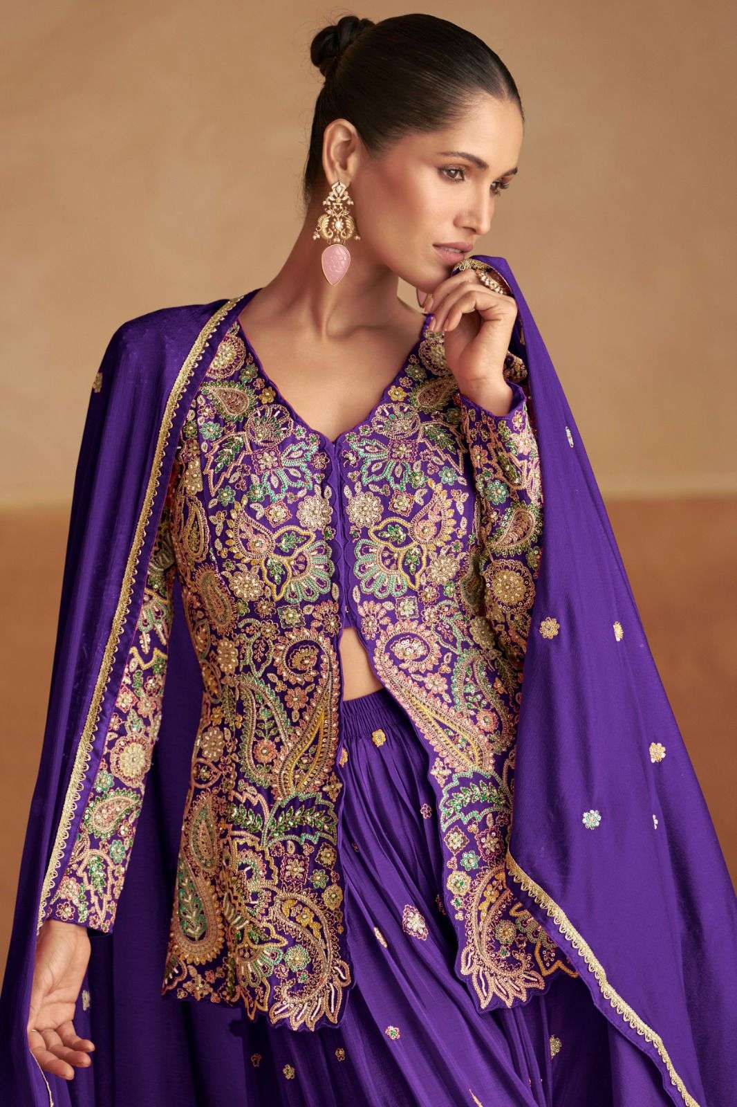 RAIMA BY GULKAYRA DESIGNER IN REAL CHINON WITH HEAVY EMBROIDERY WORK 