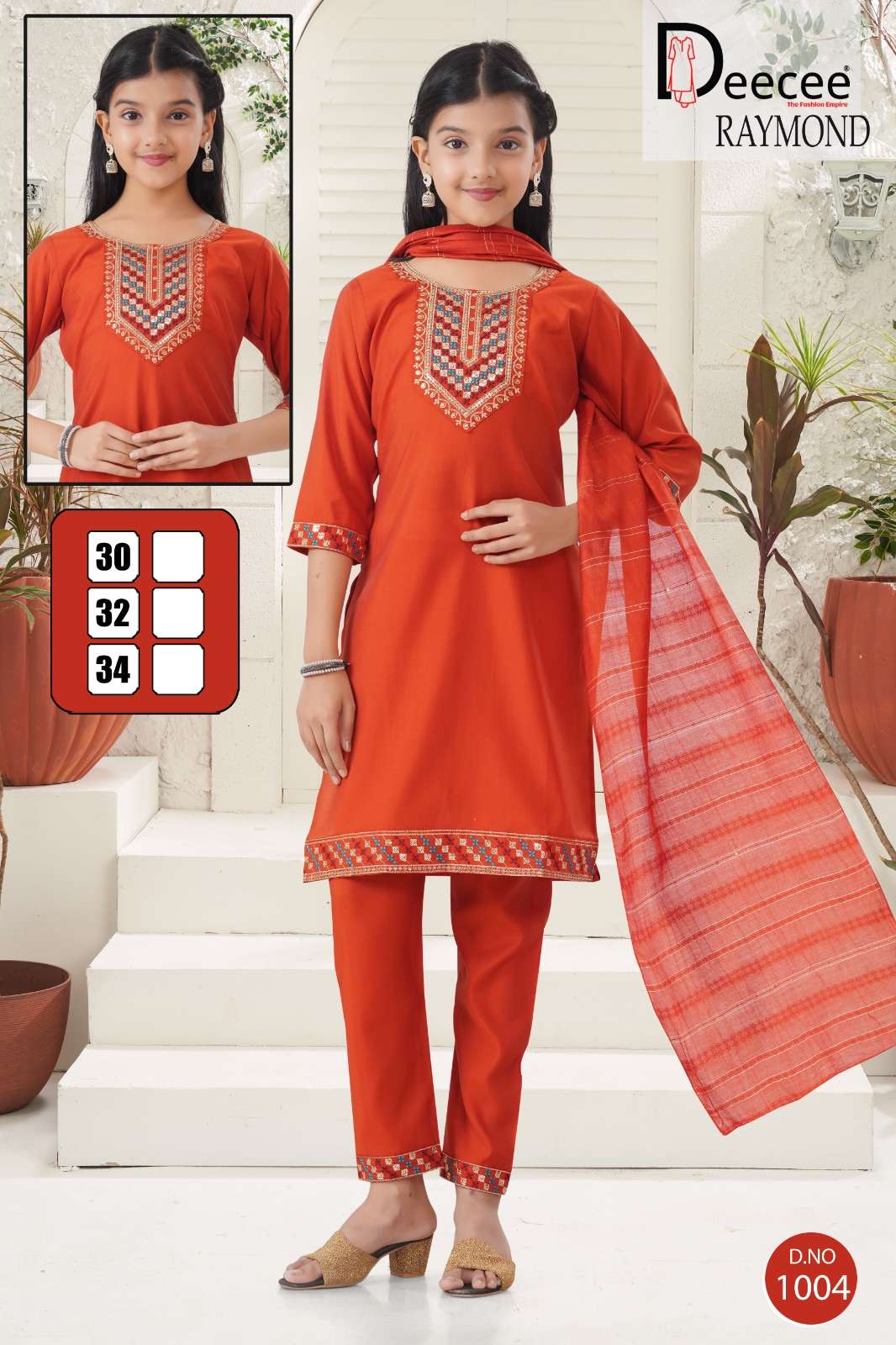 RAYMOND BY DEECEE IN ROMAN SILK PLAIN FABRIC STRAIGHT KURTI WITH SEQUENCE NECK DESIGN 