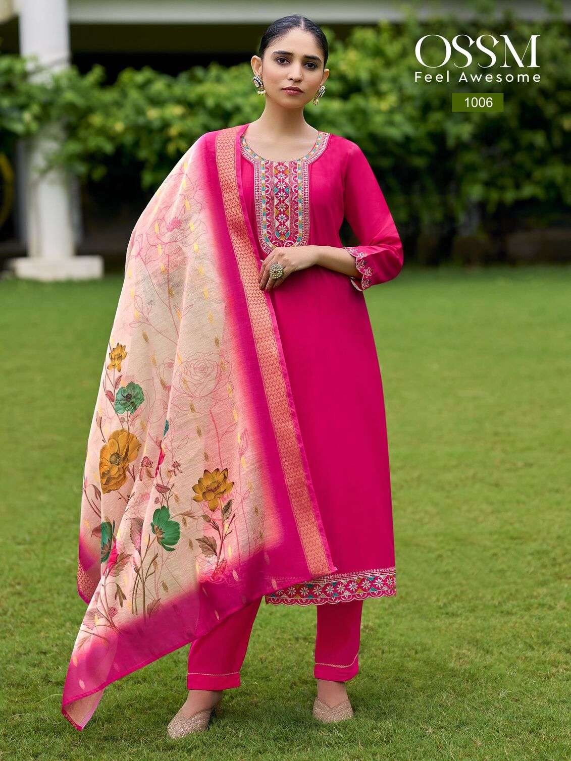 RESHAM VOL-2 BY OSSM IN ANARKALI VISCOS ROMAN SILK WITH HEAVY EMBROIDERY AND FLAIR