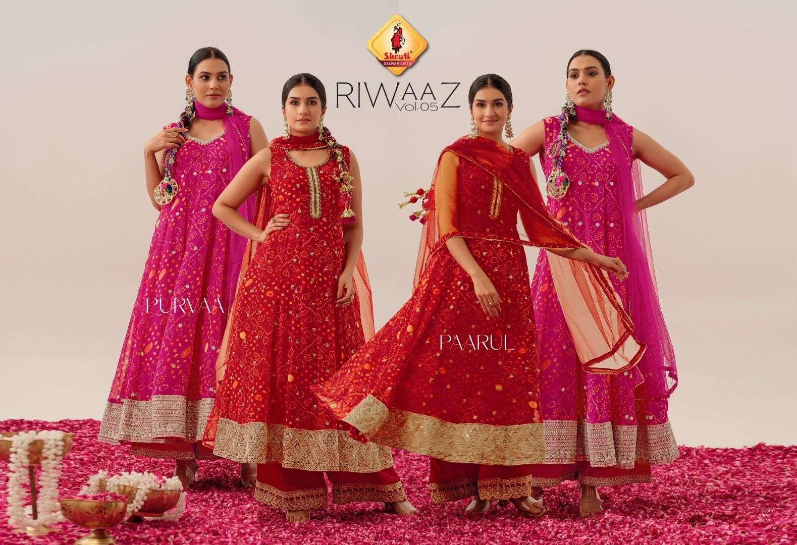 RIWAAZ BY SHRUTI SUIT IN HEAVY REAL GEORGETTE PARTY WEAR DESIGNER FLAIR WITH HANDWORK 