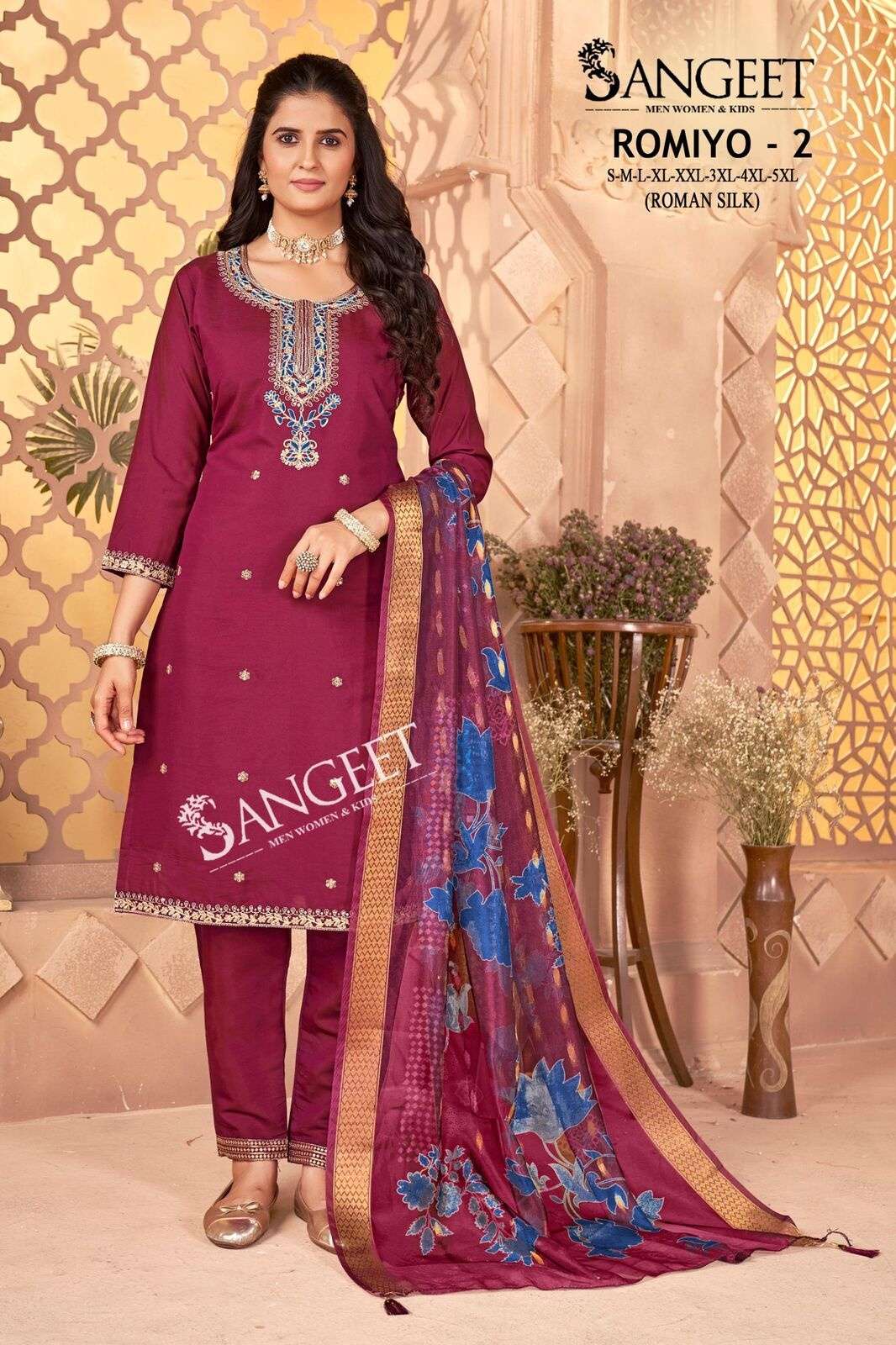 ROMIYO-2 BY SANGEET IN ROMAN SILK WITH FULL EMBROIDERY SEQUENCE WORK 
