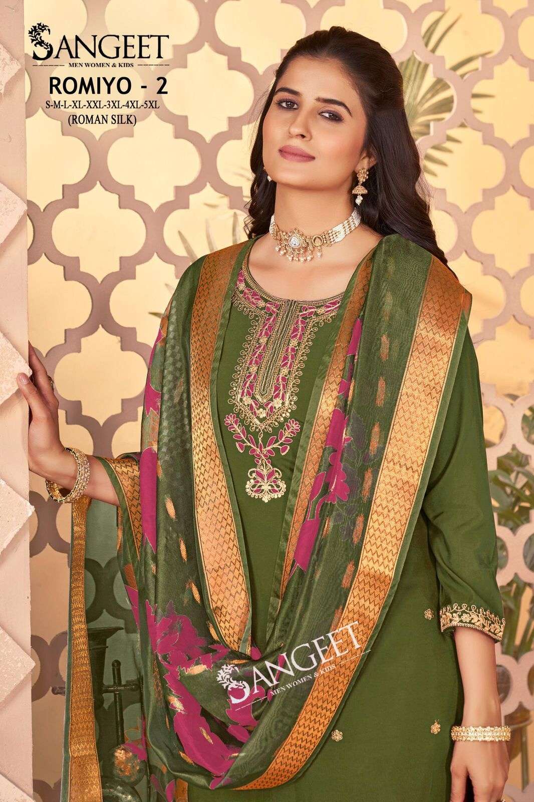 ROMIYO-2 BY SANGEET IN ROMAN SILK WITH FULL EMBROIDERY SEQUENCE WORK 