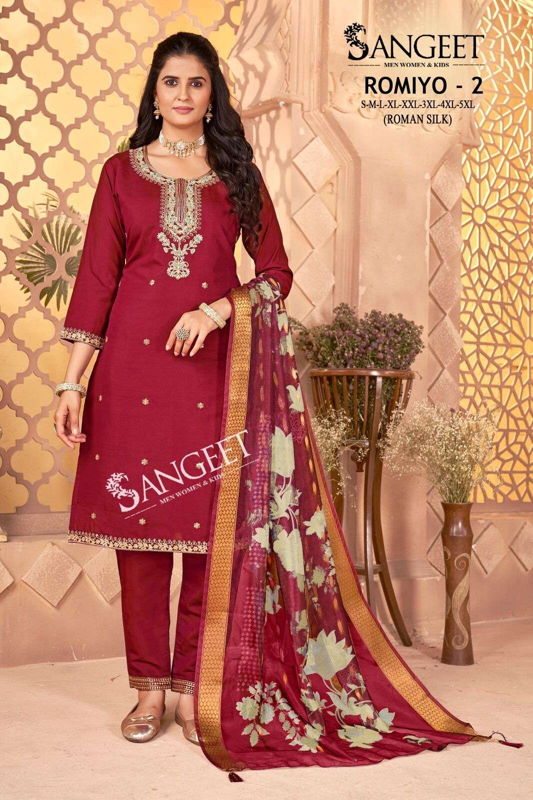 ROMIYO-2 BY SANGEET IN ROMAN SILK WITH FULL EMBROIDERY SEQUENCE WORK 