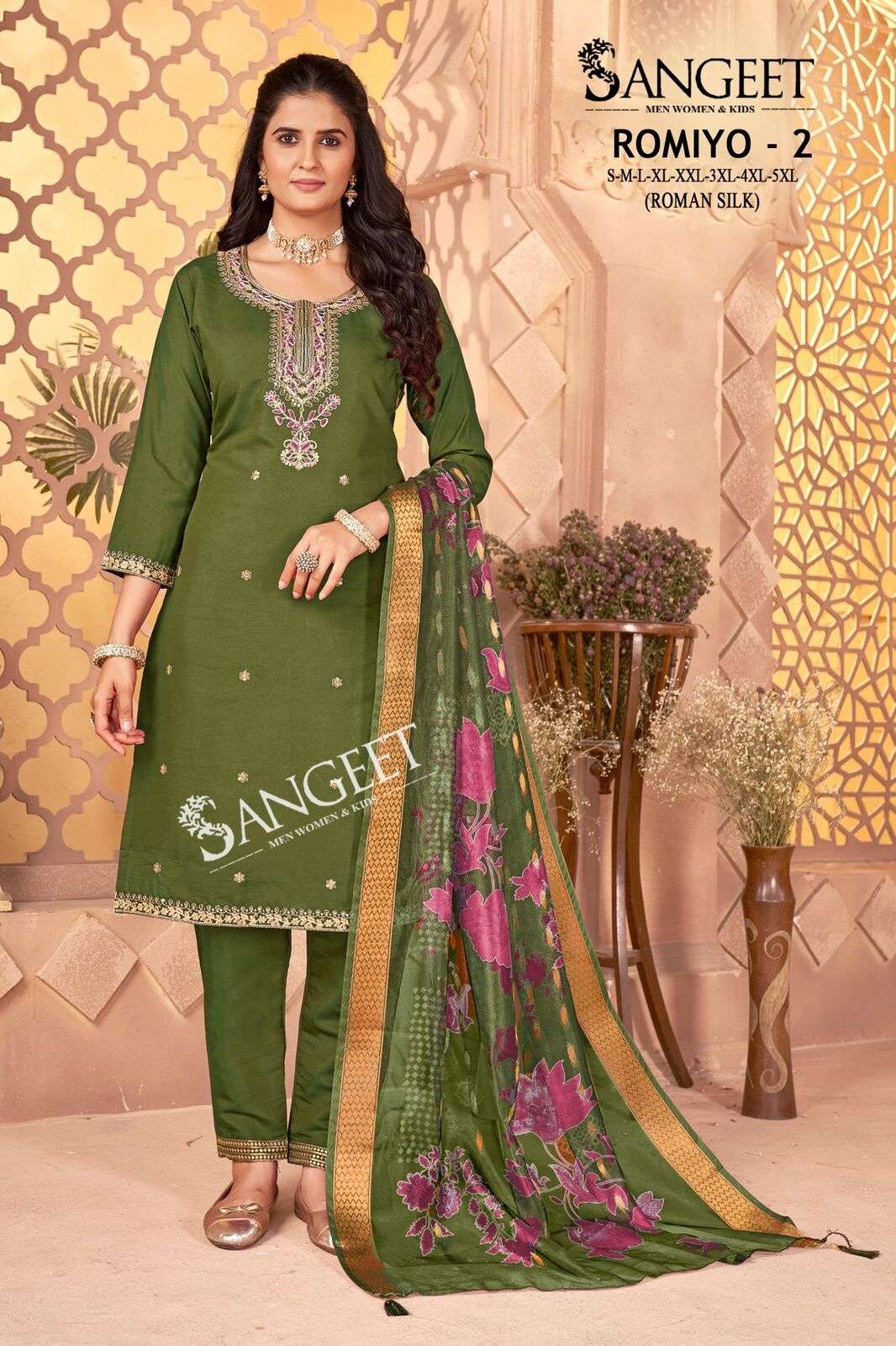 ROMIYO-2 BY SANGEET IN ROMAN SILK WITH FULL EMBROIDERY SEQUENCE WORK 