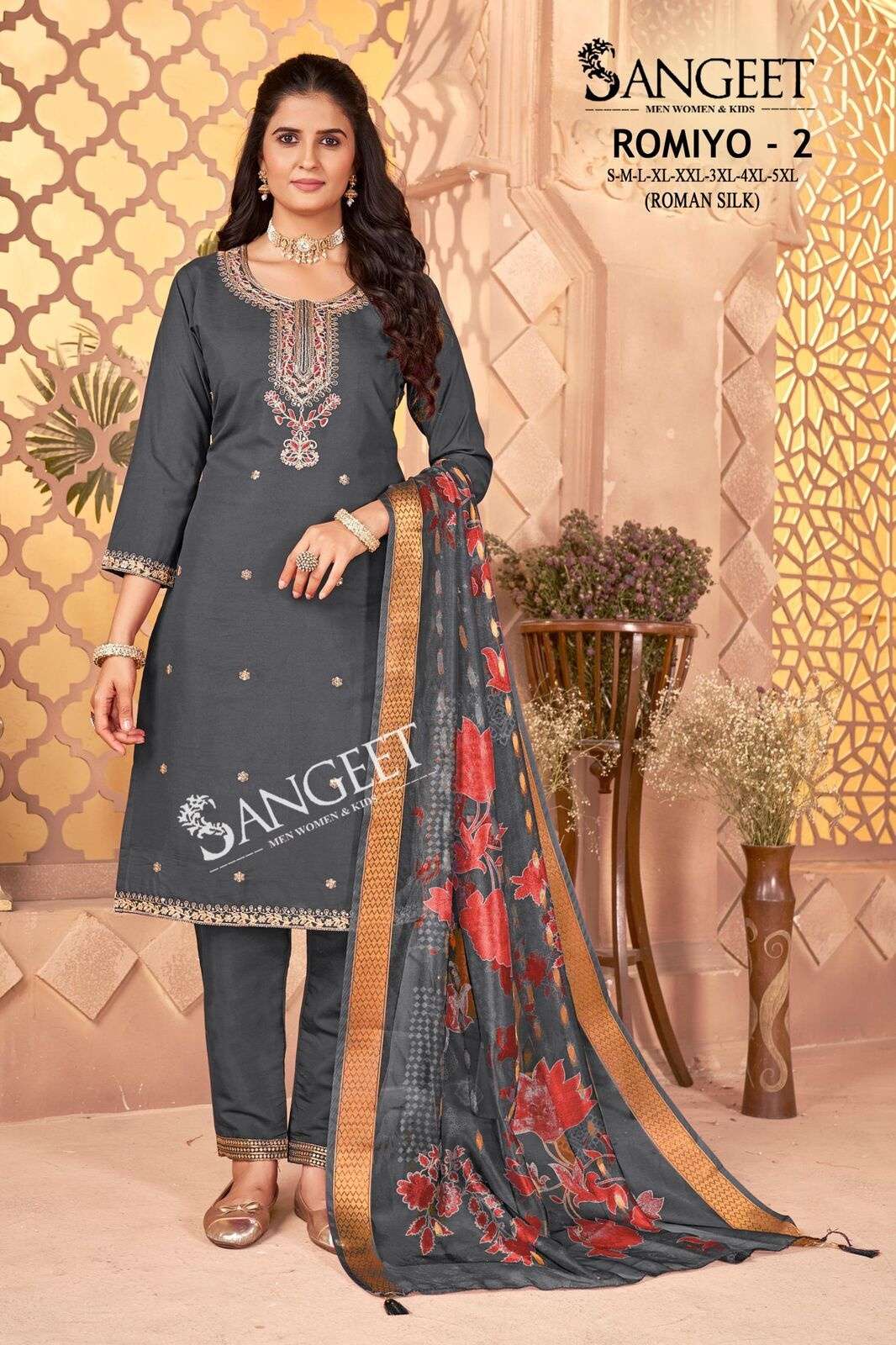 ROMIYO-2 BY SANGEET IN ROMAN SILK WITH FULL EMBROIDERY SEQUENCE WORK 