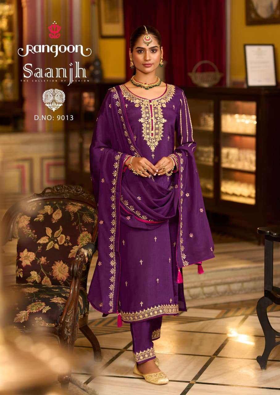 SAANJH BY RANGOON IN CHINON WITH FANCY HEAVY CODE WORK AND FULL INNER 