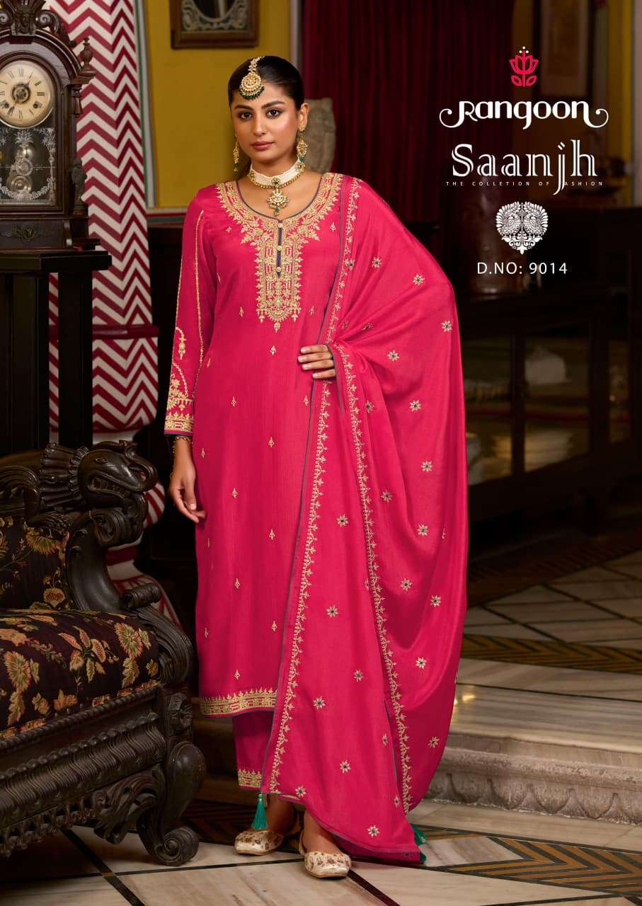 SAANJH BY RANGOON IN CHINON WITH FANCY HEAVY CODE WORK AND FULL INNER 