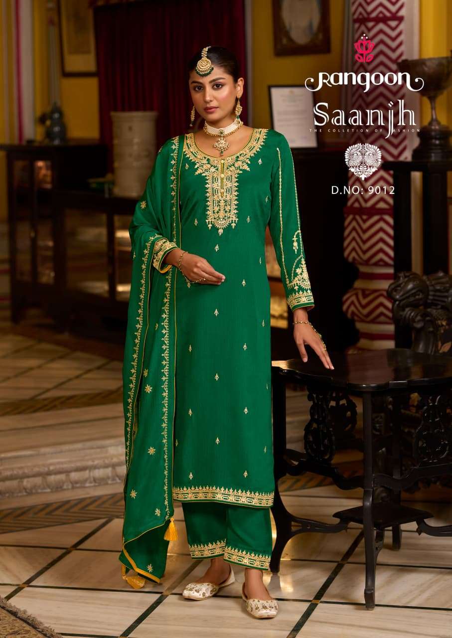 SAANJH BY RANGOON IN CHINON WITH FANCY HEAVY CODE WORK AND FULL INNER 