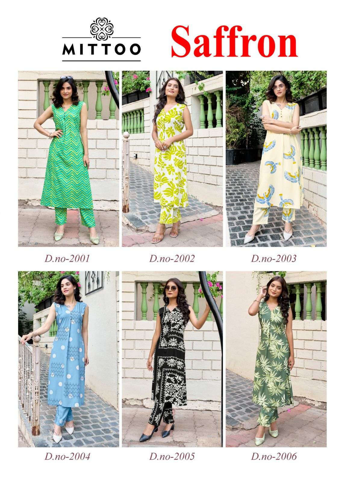 SAFFRON BY MITTOO IN RAYON PRINT WITH SLEVEE ATTACHED WITH BEAUTYFULL PRINT 