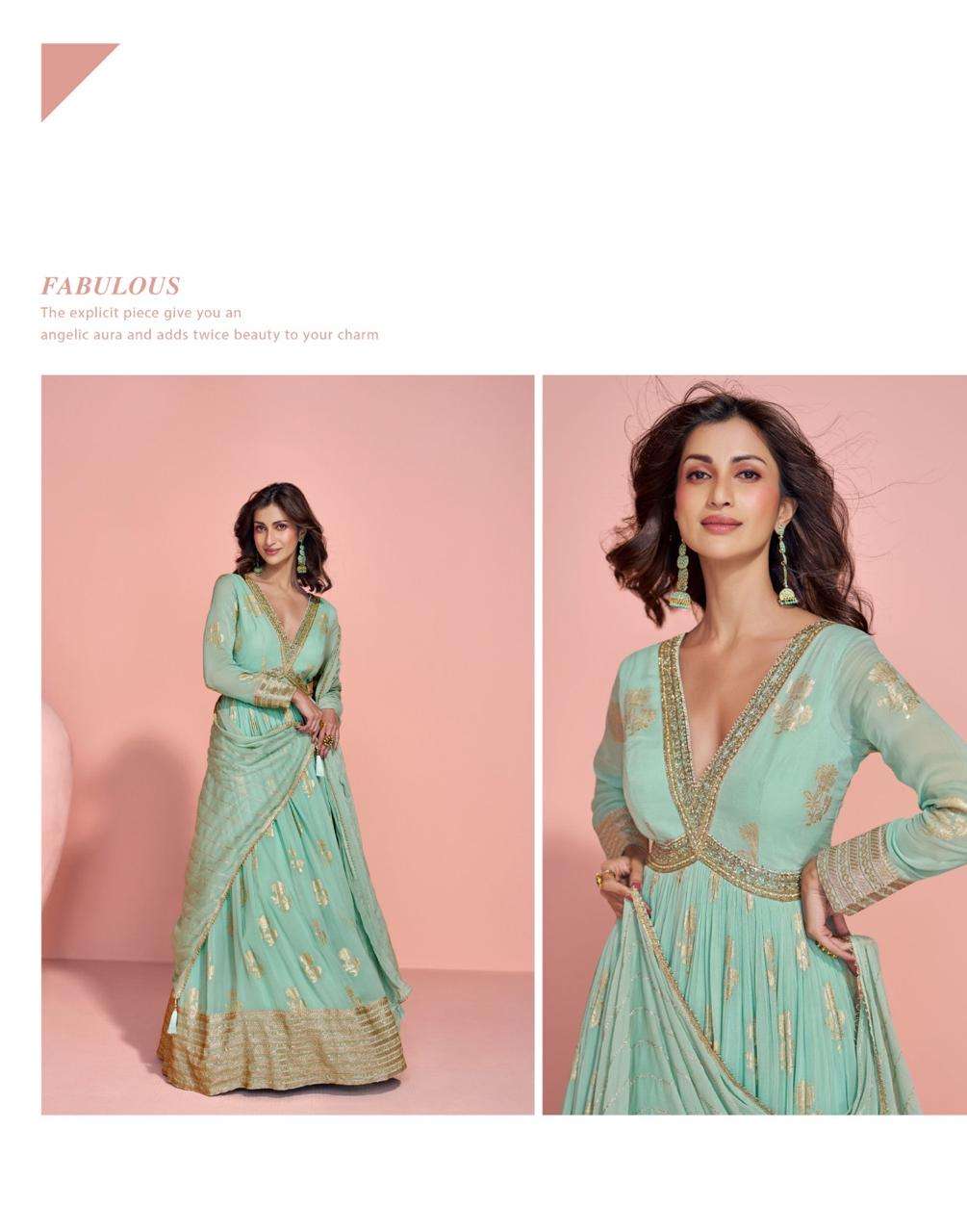 SAHEEN BY SAYURI DESIGNER IN VISCOS JACQUARD SILK FESTIVE LOOK WITH EMBROIDERED WORK 