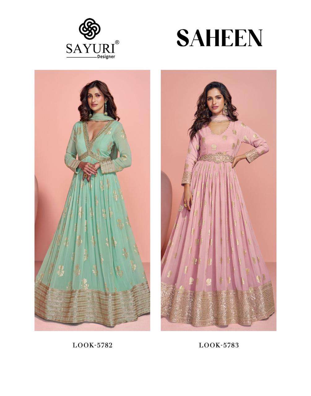 SAHEEN BY SAYURI DESIGNER IN VISCOS JACQUARD SILK FESTIVE LOOK WITH EMBROIDERED WORK 