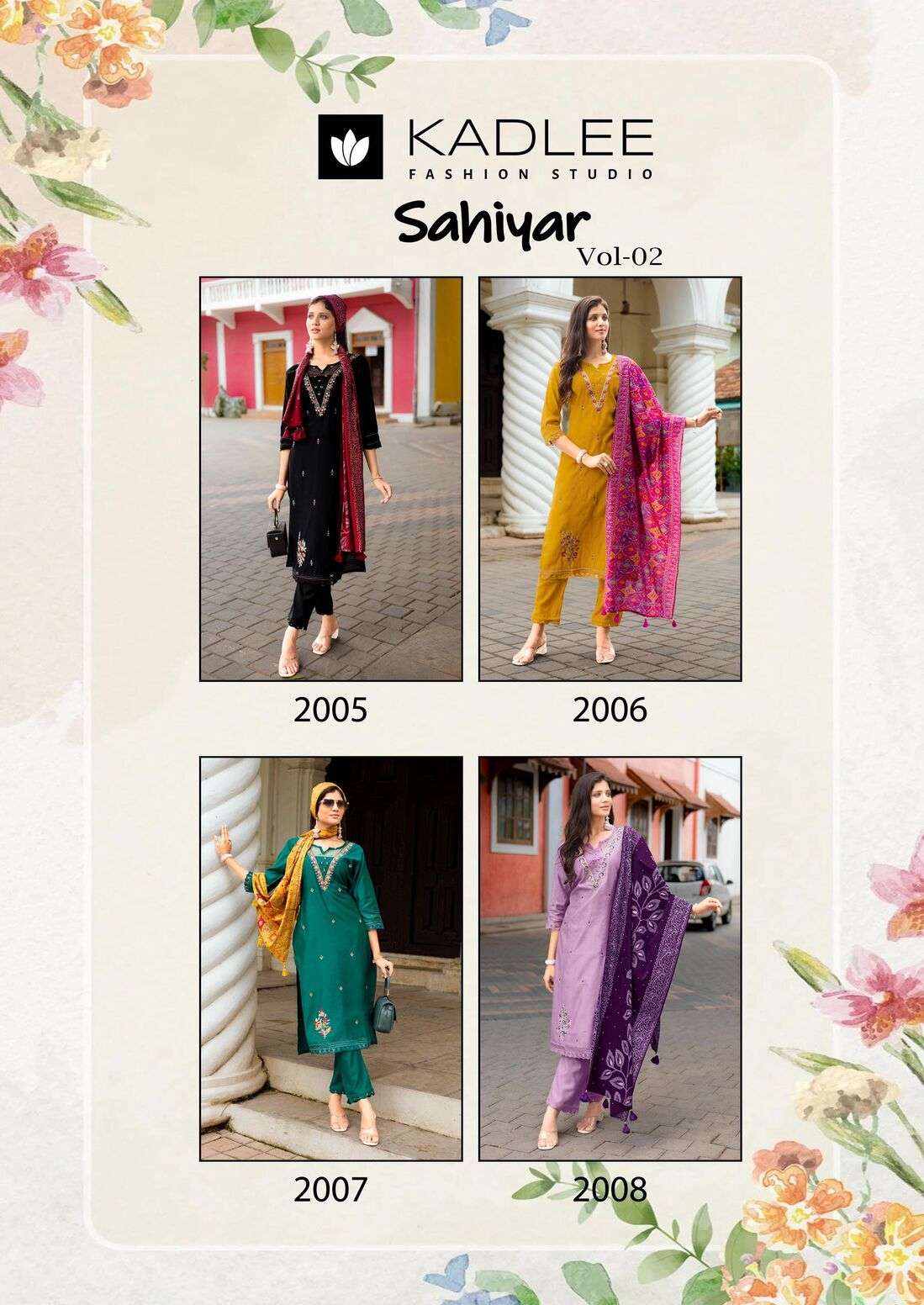 SAHIYAR VOL-2 BY KADLEE IN VISCOSE WEAVING SOFT COTTON INNER WITH THREADWORK 