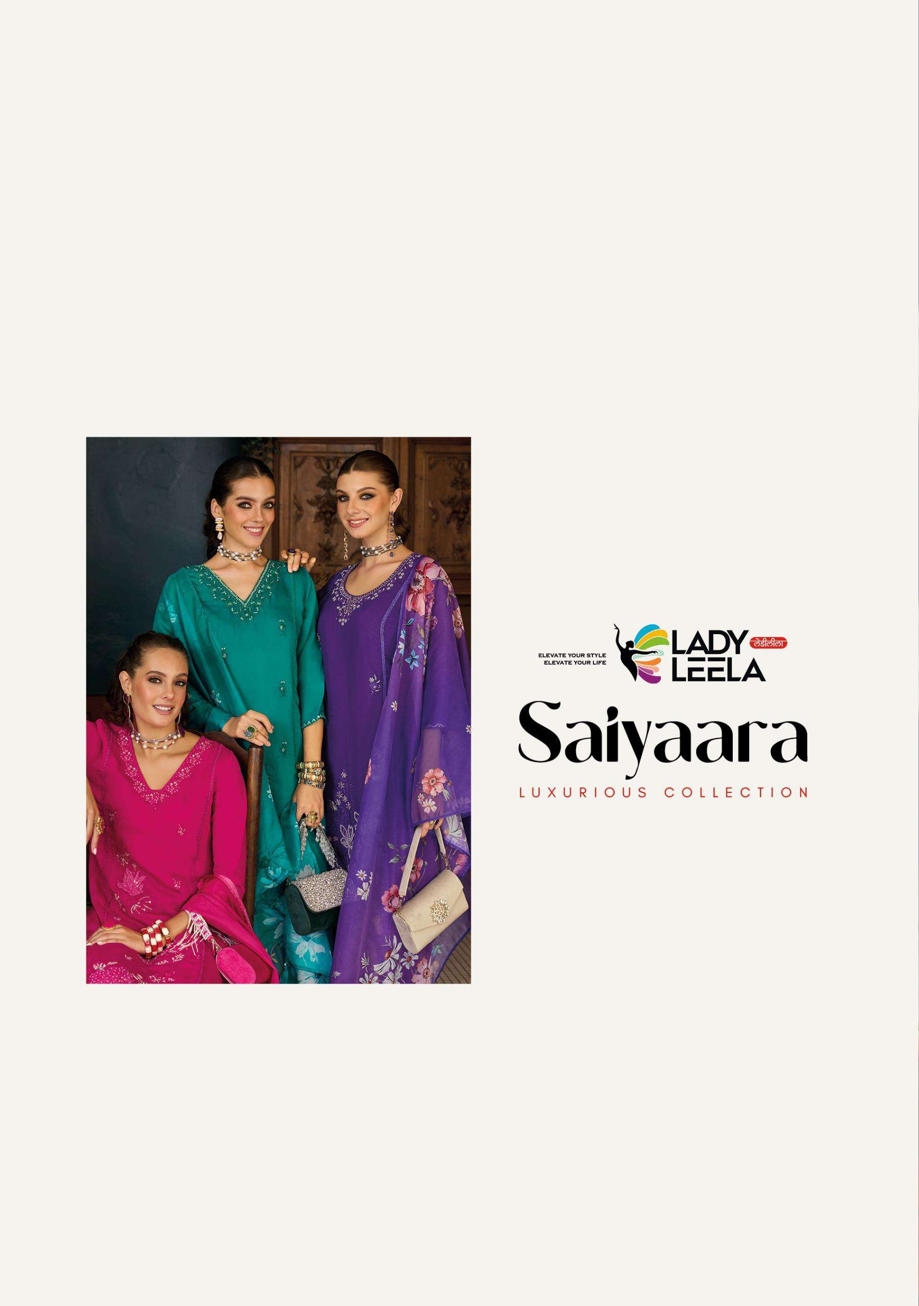 SAIYAARA BY LADY LEELA IN VISCOSE MUL CHANDERI FABRIC LUXURY FESTIVE COLLECTION WITH WORK 