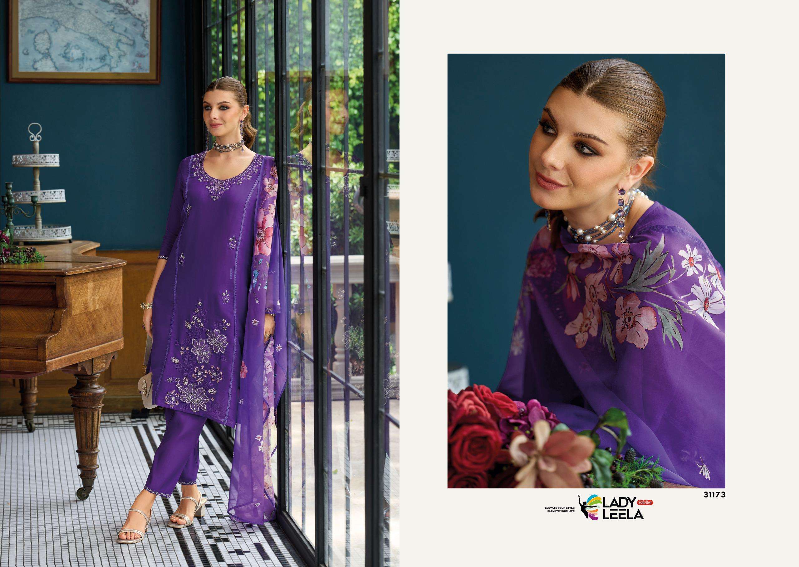 SAIYAARA BY LADY LEELA IN VISCOSE MUL CHANDERI FABRIC LUXURY FESTIVE COLLECTION WITH WORK 
