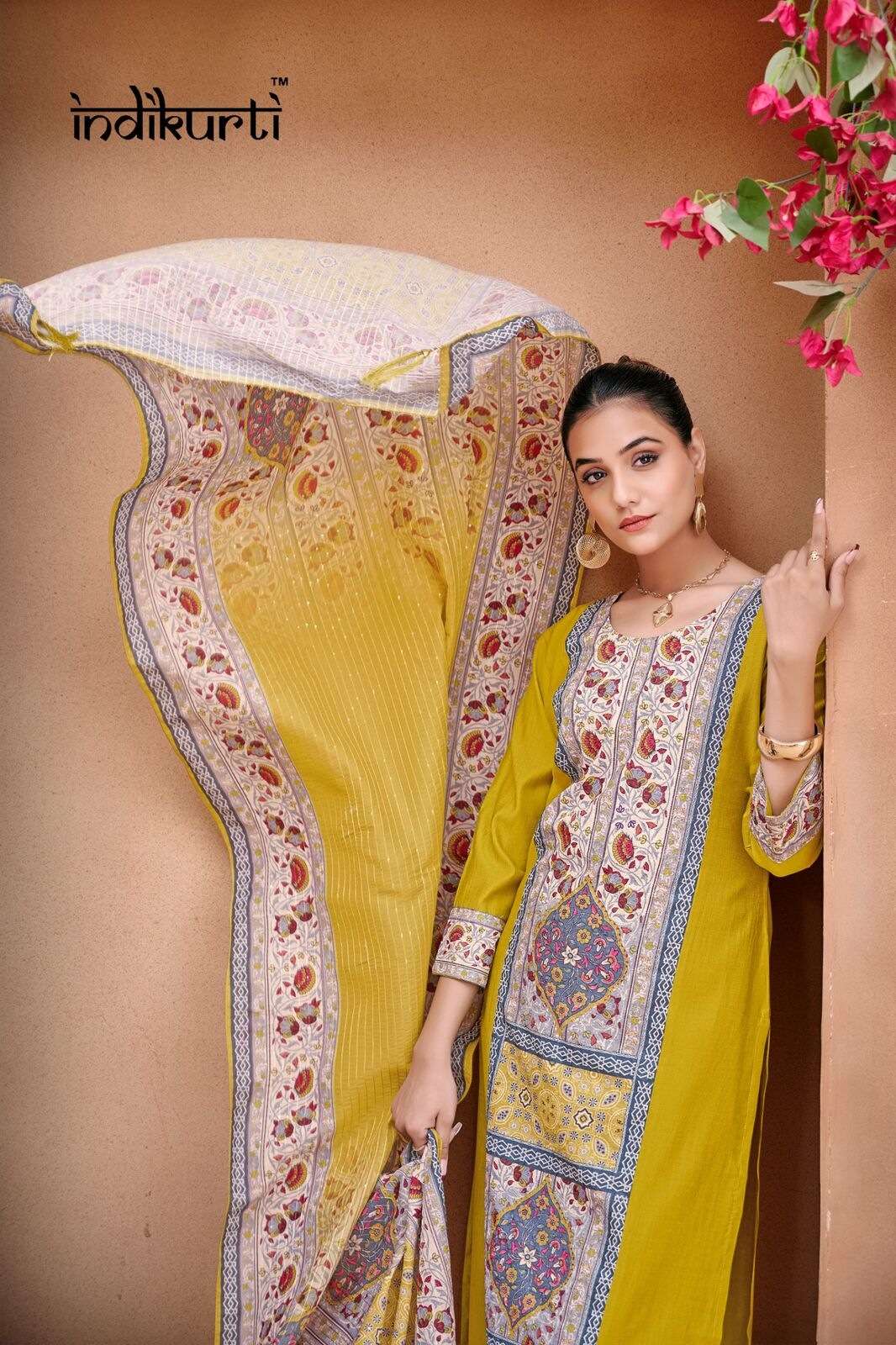 SHANAYA-2 BY INDIKURTI IN HEAVY VERTICAN SILK WITH SCHIFFLI DIGITAL DESIGNS COMBO PACK 