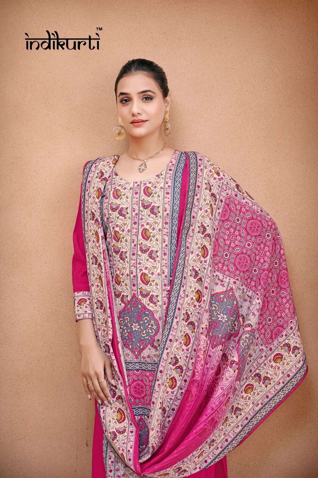 SHANAYA-2 BY INDIKURTI IN HEAVY VERTICAN SILK WITH SCHIFFLI DIGITAL DESIGNS COMBO PACK 